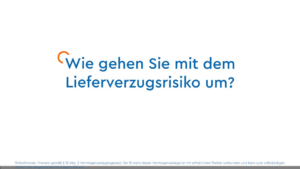 Wie gehen Sie mit dem Lieferverzugsrisiko um?